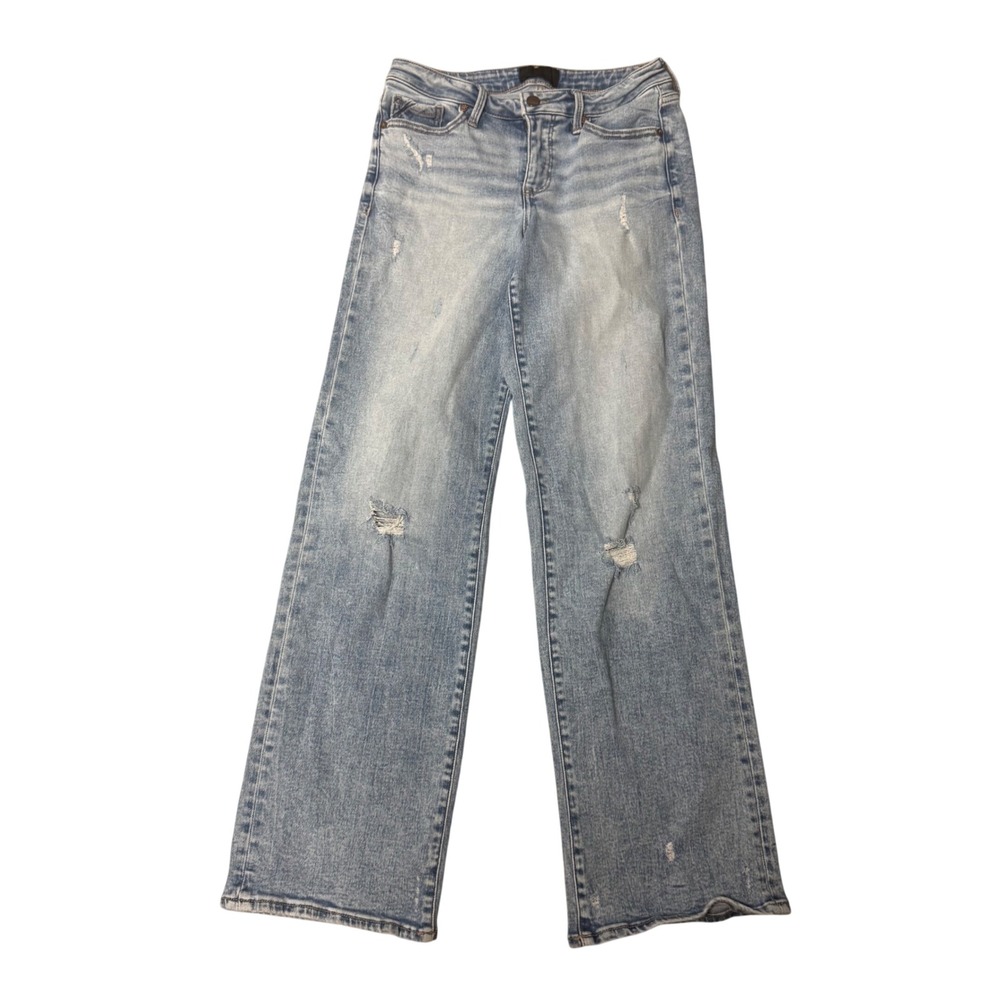 Buckle Black Fit No. 53 High Rise Wide Leg Distressed Light Wash Jeans Womens 26